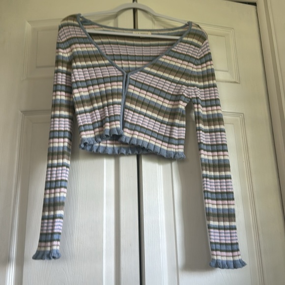 LA Hearts/Pacsun Striped Cardigan Sweater - Picture 3 of 4